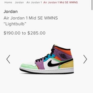 COPY - COPY - Size 8 women’s Jordan mid 1